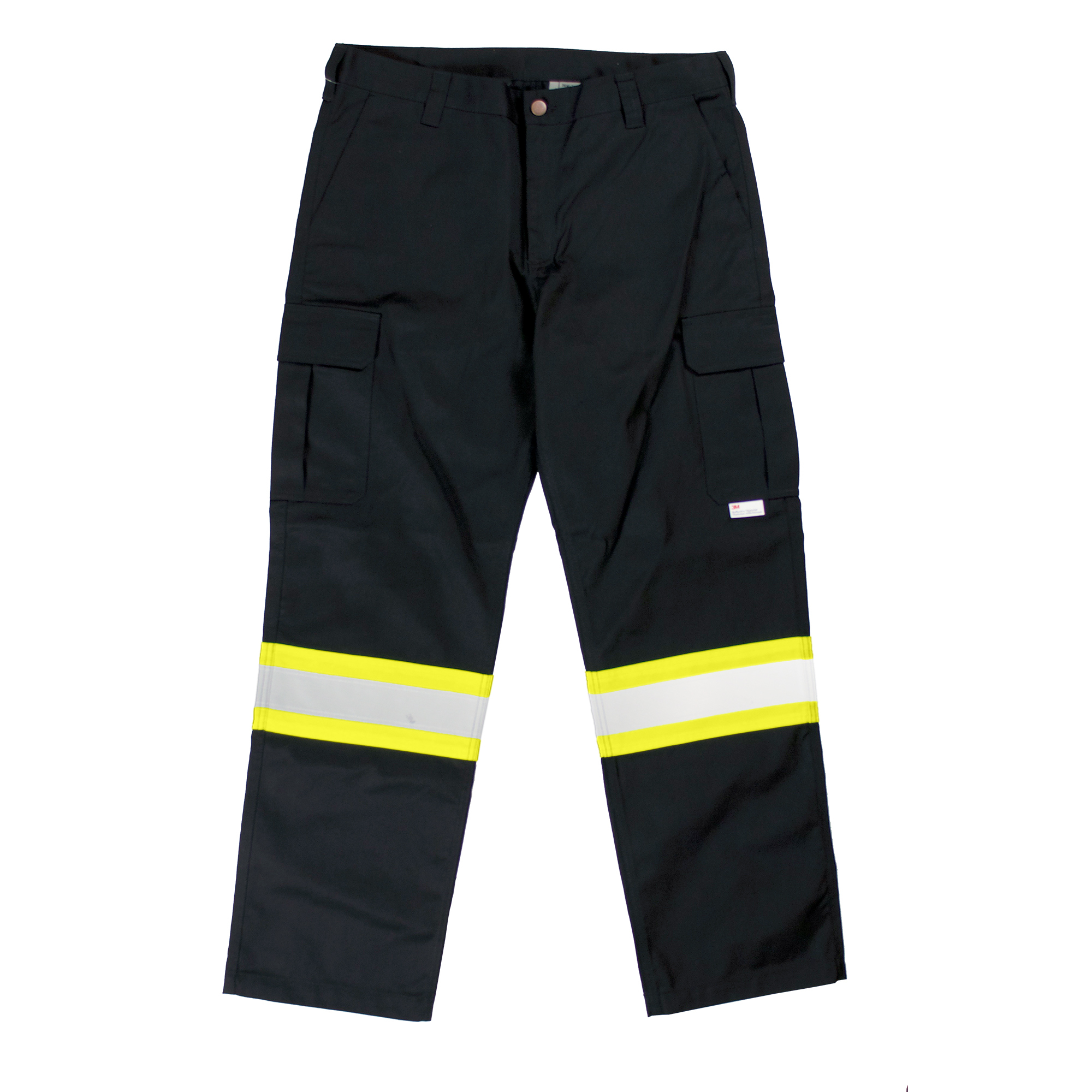 Tough Duck, Safety Cargo Utility Pant, Waist 34 in, Inseam 30 in, Color Black, Model# S60701